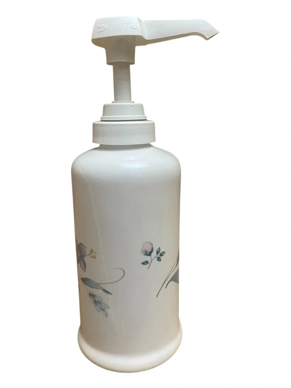 Pfaltzgraff Vintage Ceramic Ketchup Pump Dispenser Condiment Country Style